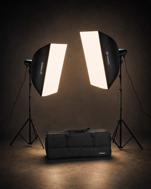 ¡Kit de Iluminación de Estudio VISICO 300W!  Ideal para Fotografía Profesional - Image 6